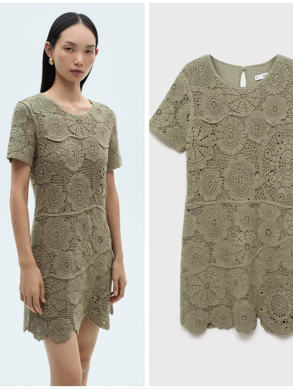 MANGO Crochet Dress